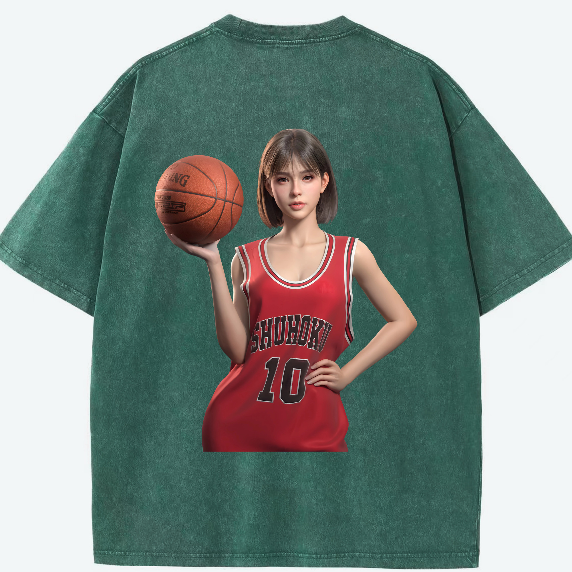 SLAM DUNK／スラムダンク 綿100% ヴィンテージ風 半袖Tシャツ（背面プリント）